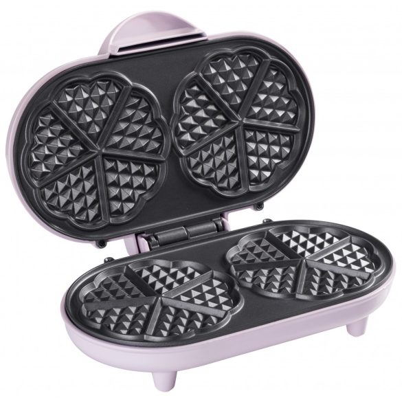 GOFRISÜTŐ, DUPLA, SZÍV ALAKÚ